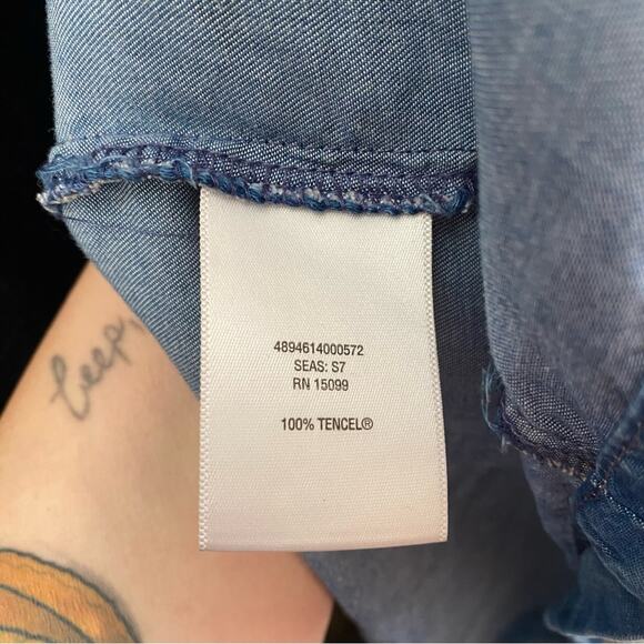 Simply Emma lightweight tensel denim jacket with hood - Picture 4 of 5